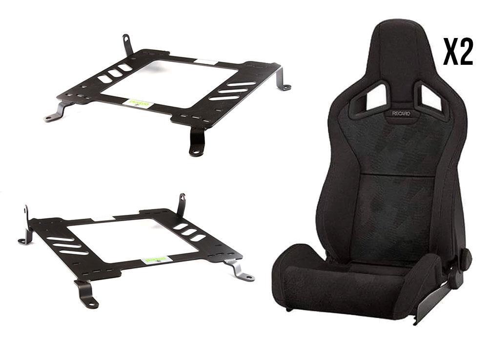 Recaro Cross Sportster CS Seats + Planted Mounting Hardware Combo | 2008-2015 Mitsubishi Evo X.