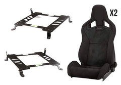Recaro Cross Sportster CS Seats + Planted Mounting Hardware Combo | 2008-2015 Mitsubishi Evo X.
