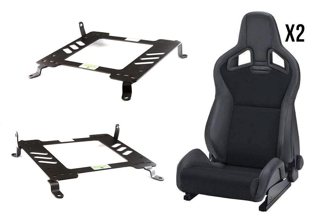 Recaro Cross Sportster CS Seats + Planted Mounting Hardware Combo | 2008-2015 Mitsubishi Evo X.
