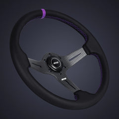 DND Carbon Fiber Perforated Leather Race Steering Wheel (CFPRW-GR).