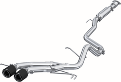 MBRP 2.5-Inch Armor Plus Race Profile Dual Rear Exit Cat-Back Exhaust with Carbon Fiber Tips | 2013 - 2018 Hyundai Veloster Turbo (S47034CF).