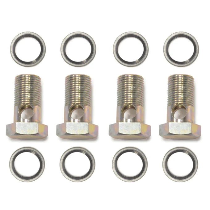 Mitsubishi OEM Engine Oil Cooler Line Banjo Bolt Set | 2001-2015 Mitsubishi Evo 7/8/9/X (MAP-MIT-1225A006-MR464563).