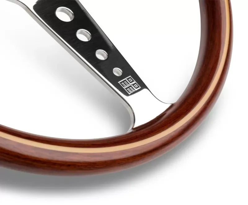 Momo California Wood Mahogany Wood, Polished Spokes.