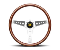 Momo California Wood Mahogany Wood, Polished Spokes.