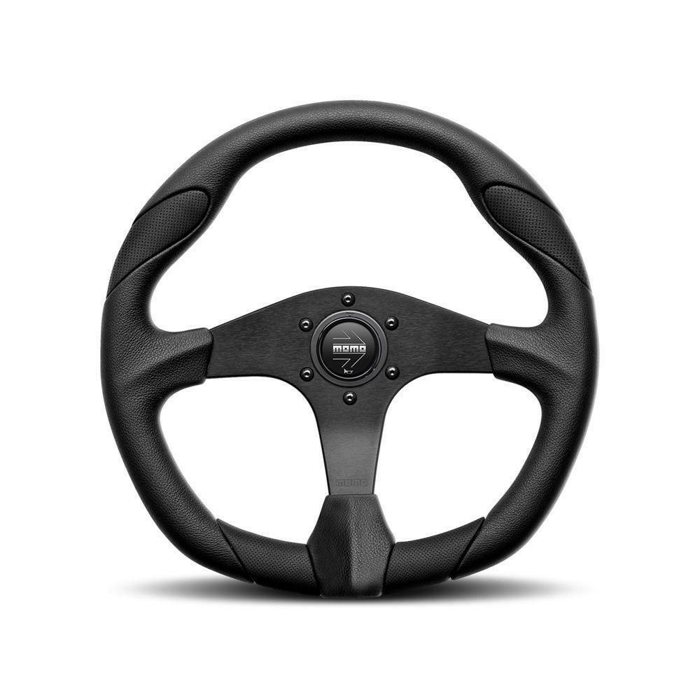 MOMO Quark 350mm Black Polyurethane Steering Wheel (QRK35BK0).