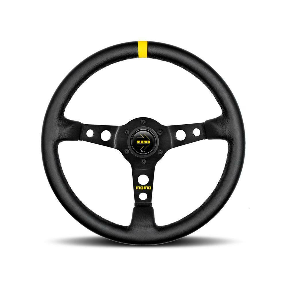 MOMO MOD.07 350mm Black Leather Steering Wheel (R1905/35L).