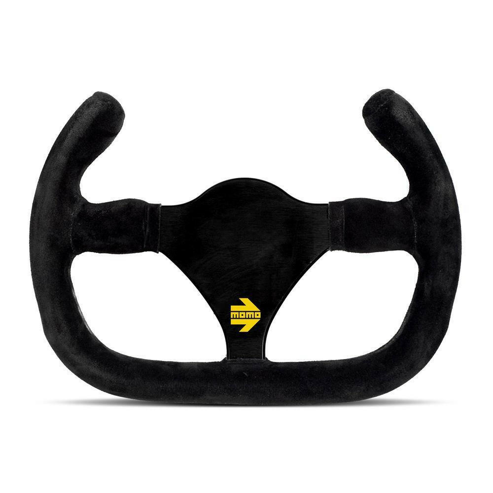 MOMO MOD.27/C 270mm Black Suede Steering Wheel (R1925C/27S).