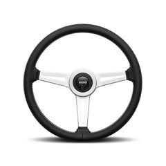 MOMO Retro 360mm Black Leather Steering Wheel (RET36BK2S).