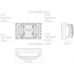 Morimoto 4x6 BI-LED Light (LF267).