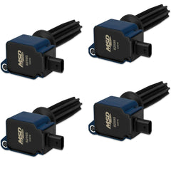 MSD Ignition Coil 4-Pack | 2015-2021 Ford Mustang Ecoboost, 2013-2018 Ford Focus ST, and 2016-2018 Ford Focus RS (82594).
