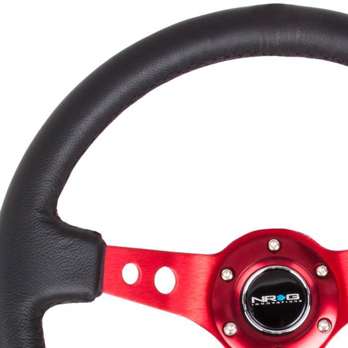 NRG RST-006 Sport Steering Wheels - 350mm x 3” Deep - Premium Leather