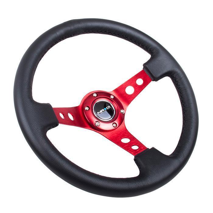 NRG RST-006 Sport Steering Wheels - 350mm x 3” Deep - Premium Leather