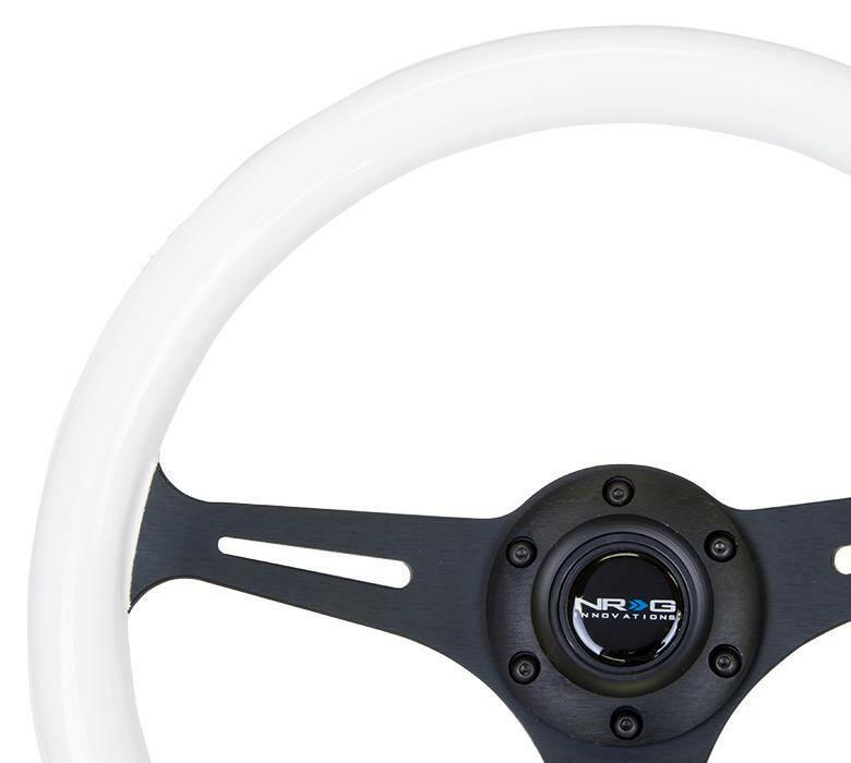 NRG 350mm Steering Wheels – Black Spokes - Glow Finish (ST-015BK-GL).
