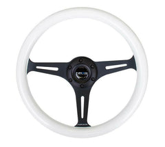 NRG 350mm Steering Wheels – Black Spokes - Glow Finish (ST-015BK-GL).