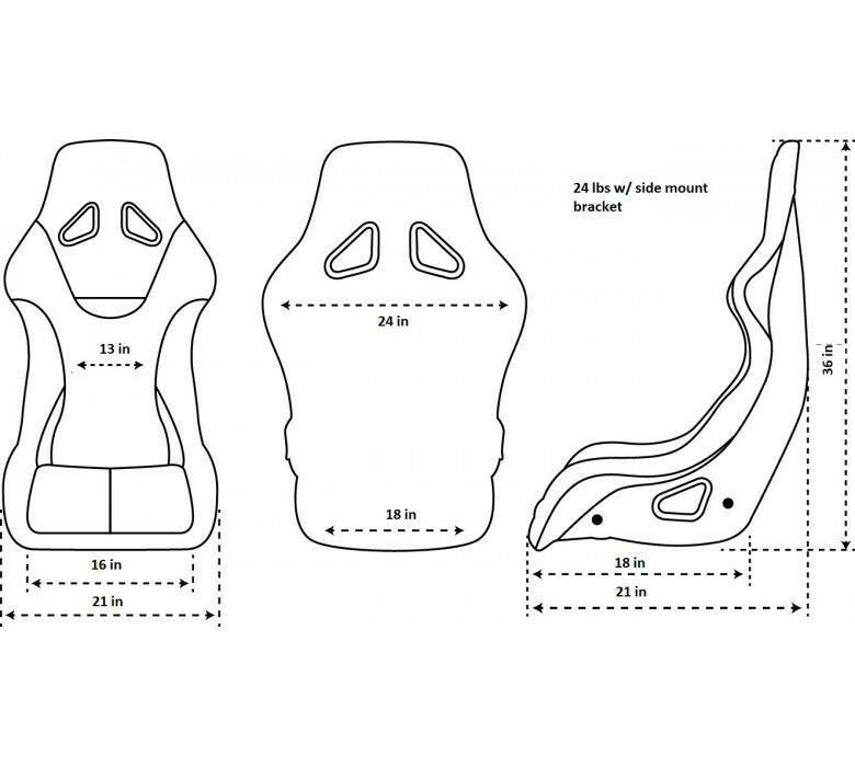 NRG FRP ULTRA Large Competition Alcantara Seat (FRP-302RD-ULTRA).