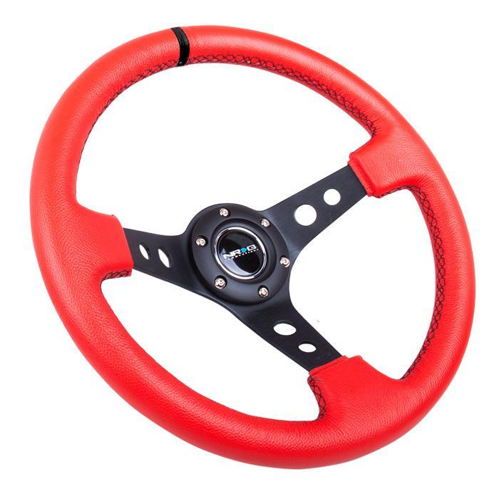 NRG RST-006 Sport Steering Wheels - 350mm x 3” Deep - Premium Leather