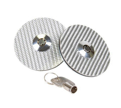 NRG Silver Carbon Fiber Overlay Hood Lock w/ key.
