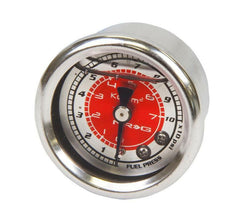 NRG Fuel Regulator Gauge Red 100psi.