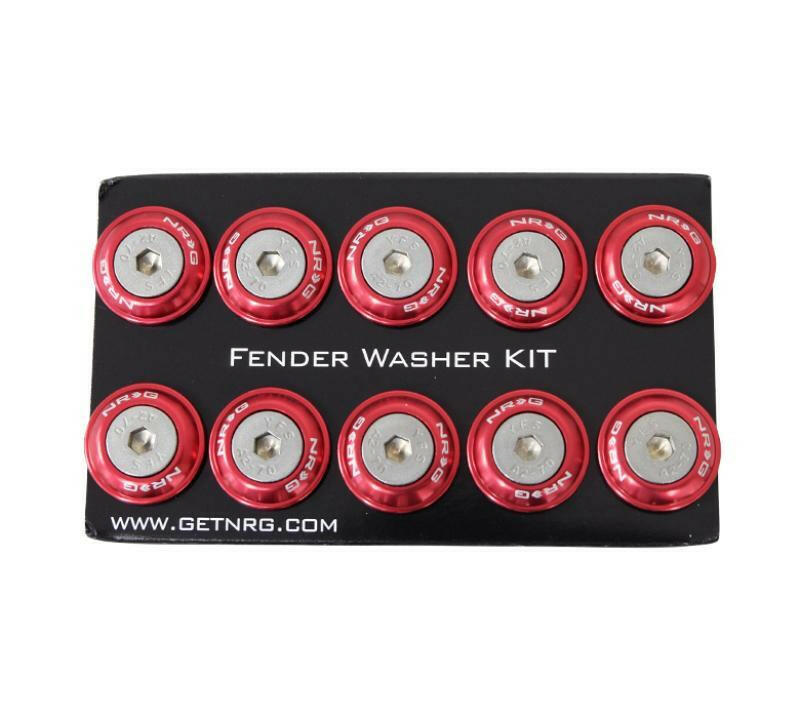 NRG Fender Washer Kit w/Rivets For Plastic - Set of 10 (FW-100).