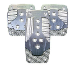 NRG Aluminum Sport Pedal Gun Metal w/ Silver Carbon MT.