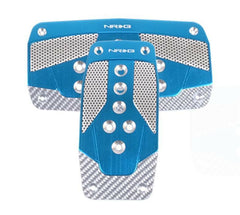 NRG Aluminum Sport Pedal Blue w/ Silver Carbon AT.