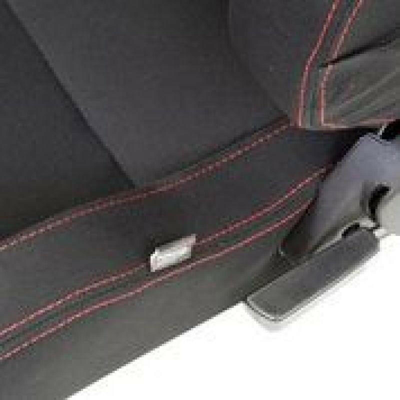 NRG Sport Seats - Type-R Cloth w/NRG Logo - Black w/Red Stitch (RSC-200L/R).