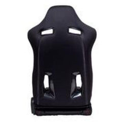 NRG Sport Seats - Cloth w/NRG Logo & NRG Arrow Cushion Imprint - Black w/Red Stitch (RSC-800L/R).