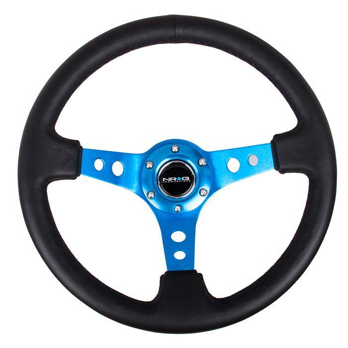 NRG RST-006 Sport Steering Wheels - 350mm x 3” Deep - Premium Leather