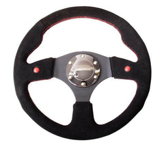 NRG 320mm Sport Suede Steering Wheel w/ Dual Button.