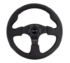 NRG 320mm Sport Leather Steering Wheel w/ red stitch.