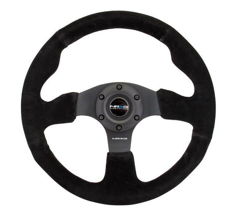 NRG 320mm Sport Suede Steering Wheel Race.