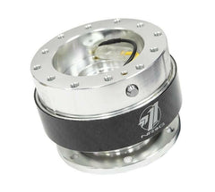NRG Steering Wheel Quick Release Kit – Silver/Carbon Fiber.