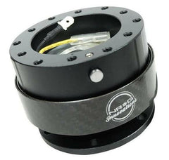 NRG Steering Wheel Quick Release Kit Gen 2.0 - Black Body/Black Carbon Fiber Ring (SRK-200CF).