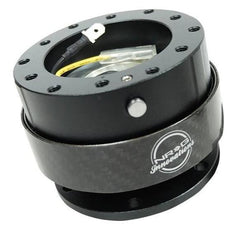 NRG Steering Wheel Quick Release Kit Gen 2.0 - Black Body/Black Carbon Fiber Ring (SRK-200CF).