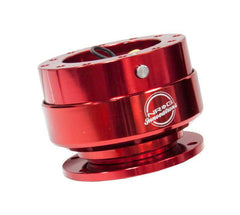 NRG Steering Wheel Quick Release Kit Gen 2.0 - Red Body/Titanium Chrome Ring.