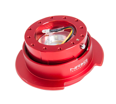 NRG Steering Wheel Quick Release Kit Gen 2.5 (interchangeable Ring) - Red/Red Ring.