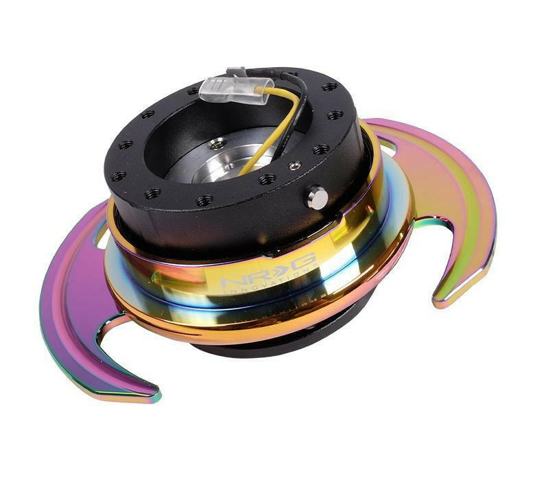 NRG Gen 3.0 Steering Wheel Quick Release - NeoChrome (SRK-650BK-MC).