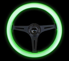 NRG 350mm Steering Wheels – Black Spokes - Glow Finish (ST-015BK-GL).