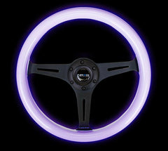 NRG 350mm Steering Wheels – Black Spokes - Glow Finish (ST-015BK-GL).