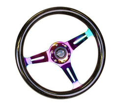 NRG 350mm Steering Wheels - NeoChrome Spokes - Black Sparkled (ST-015MC-BSB).