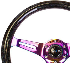 NRG 350mm Steering Wheels - NeoChrome Spokes - Black Sparkled (ST-015MC-BSB).