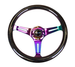 NRG 350mm Steering Wheels - NeoChrome Spokes - Black Sparkled (ST-015MC-BSB).
