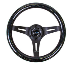 NRG 310mm Steering Wheels - Matte Spokes - Black Sparkled (ST-310BSB-BK).