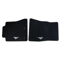Ford OEM Black All Weather Front Floor Mats w/ Pony Logo | 2015-2019 Ford Mustang (FR3Z-6313086-AA).