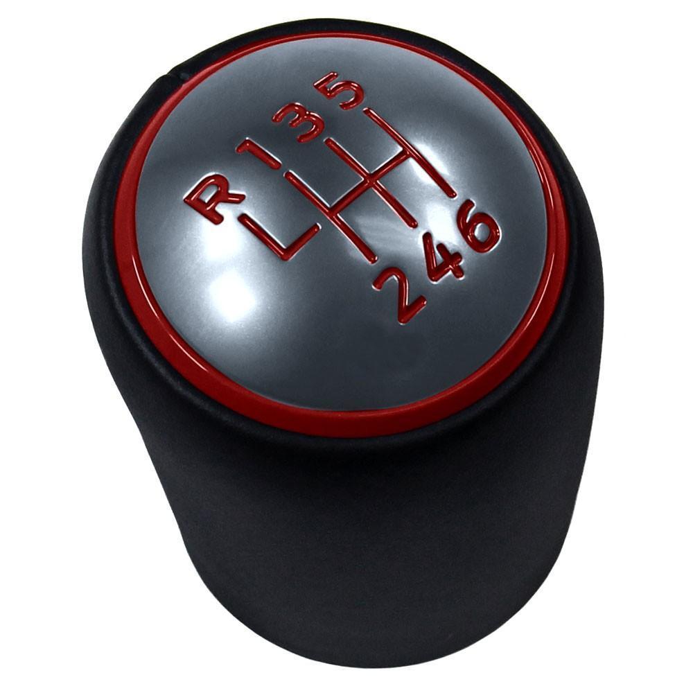Ford OEM ”GT350” 6-Speed Shift Knob w/ Red Accents | 2015-2019 Ford Mustang EcoBoost/V6/GT (FR3Z-7213-C)