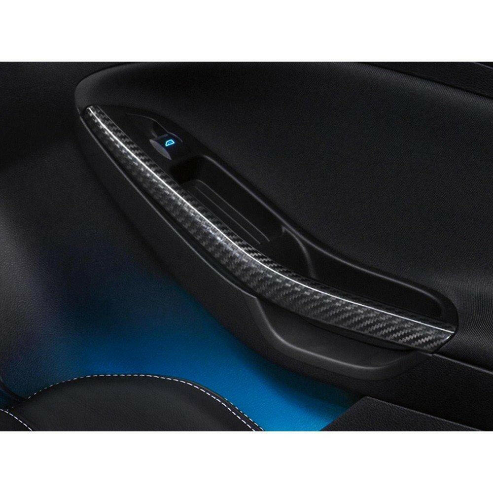 Ford OEM Carbon Fiber Front Interior Door Handle Pull Trim Set | 13-18 Ford Focus ST / 16-18 Focus RS (G1EZ-58310A00-AA).