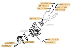 Mitsubishi OEM Turbo Hardware Kit | 2008-2015 Mitsubishi Evo X (EVOX-TURBOHWKIT).