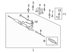 Mitsubishi OEM Inner Tie Rod | 2008-2015 Mitsubishi Lancer Evo X/Ralliart (4422A045).