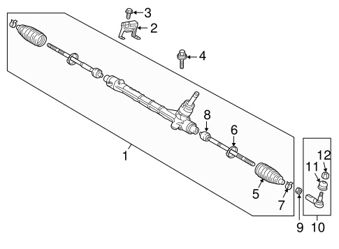 Mitsubishi OEM Tie Rod End | 2011-2017 Mitsubishi Lancer (4422A052).