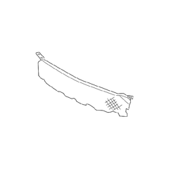 Mitsubishi OEM Front Bumper Grille Intercooler Mesh | 2006 Mitsubishi Evo 9 (6400A384).